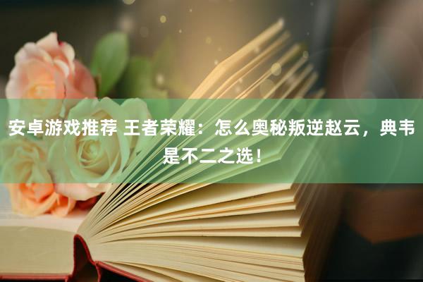 安卓游戏推荐 王者荣耀：怎么奥秘叛逆赵云，典韦是不二之选！