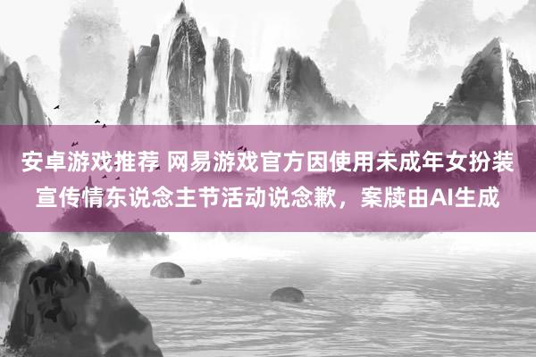 安卓游戏推荐 网易游戏官方因使用未成年女扮装宣传情东说念主节活动说念歉，案牍由AI生成